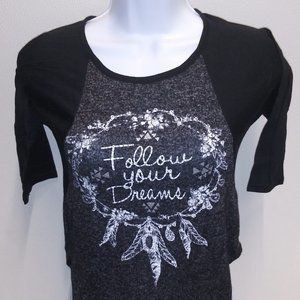 Casual Top Black Women Girl Grey